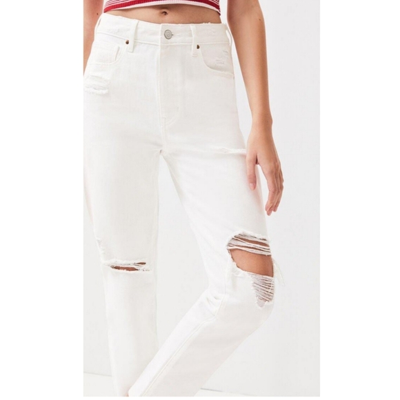 🆕️ 1 LEFT! PacSun White Out Mom Jeans - Picture 4 of 4